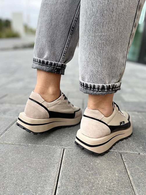 Olli Кроссовки женские OLLI кофе натуральная кожа весна-осень размеры 36-39 (4782) Коломыя - изображение 10