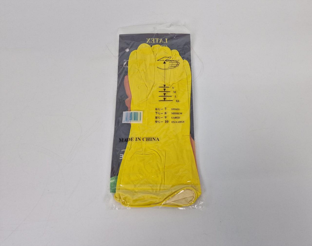 Рукавиці господарські гумові латексні "LATEX GLOVES" (розмір М) (1 пачка) Харків - фото 2