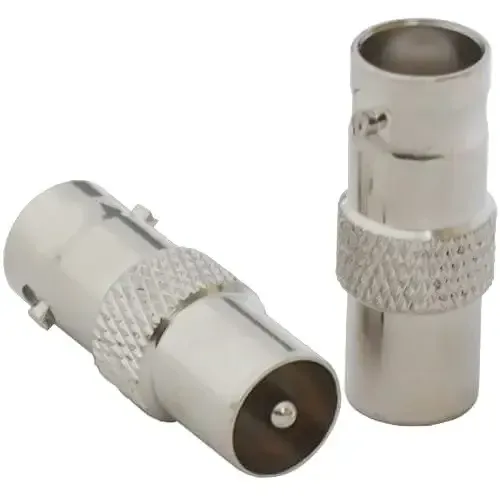 Перехідник гніздо BNC - штекер TV, латунь Полтава - фото 1