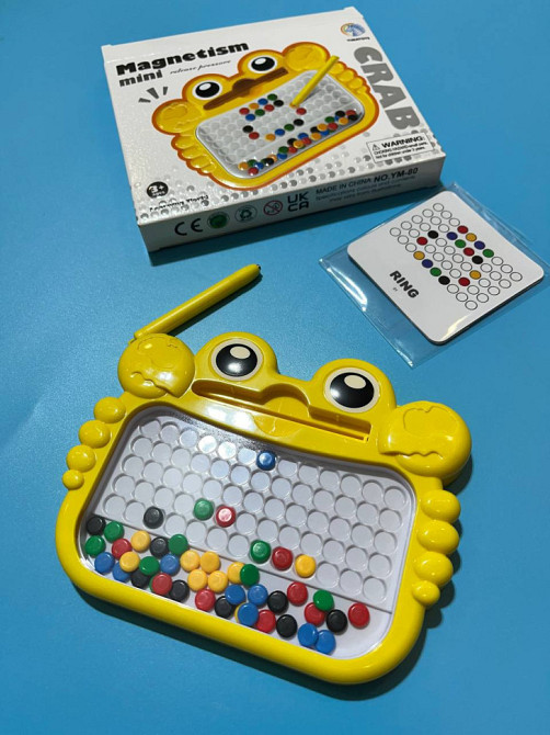 Дитяча магнітна мозаїка YM-80 дощечка, паличка Вінниця - фото 2