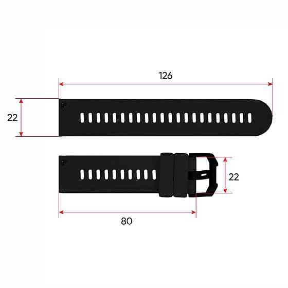 Ремешок для смарт часов Modfit Base T2 Black Киев
