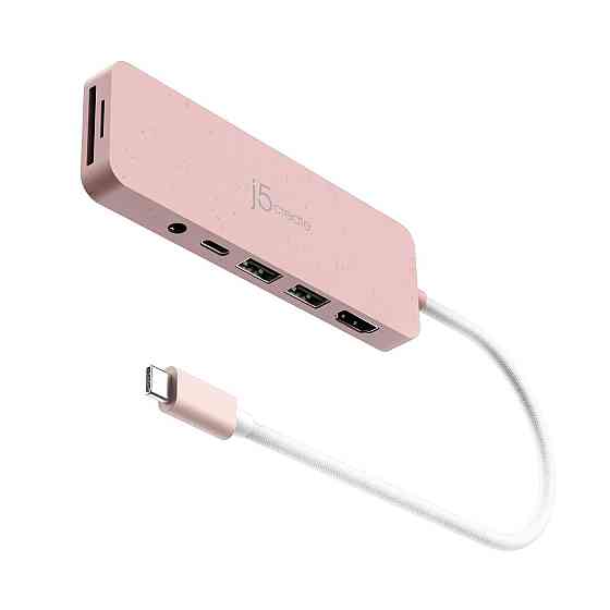 USB-хаб J5create USB-C 6-в-1 Rose (JCD373ER-N) ( 19915 ) Харків