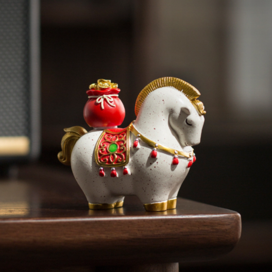 Фигурка Лошадка Разбогатей немедленно 8.5 х 6.8 см из полистоуна Белый Одесса