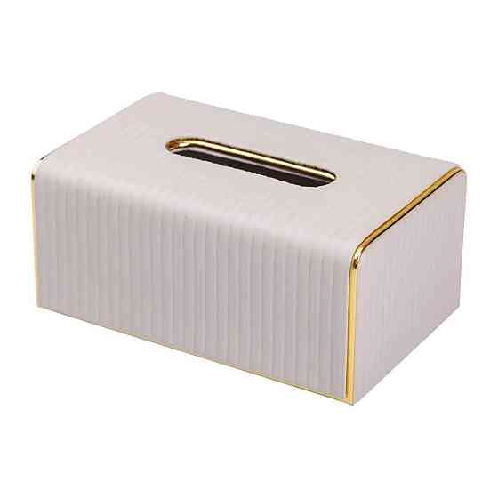 Салфетница из эко кожи 21.5х13х9 см органайзер для салфеток на стол Серый HP-3-204G Киев