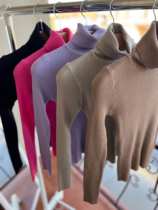 Светр жіночий A-N 920 водолазка гольф рубчик високий комір one size, шоколад, one size Київ - фото 8