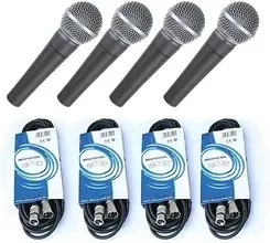 Микрофон Shure SM 58 LCE - zestaw 4 mikrofonów + kable Киев