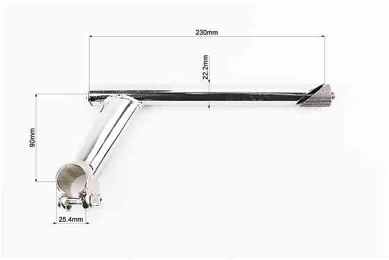 Винос керма ХВЗ 22,2 х25, 4х230мм, хром Київ
