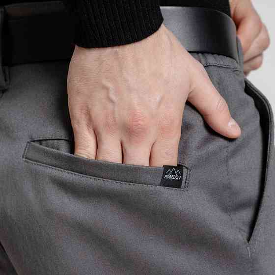 Штани Pobedov котонові чоловічі темно-сірі, Штани Pobedov Gentle темно-сірі Київ