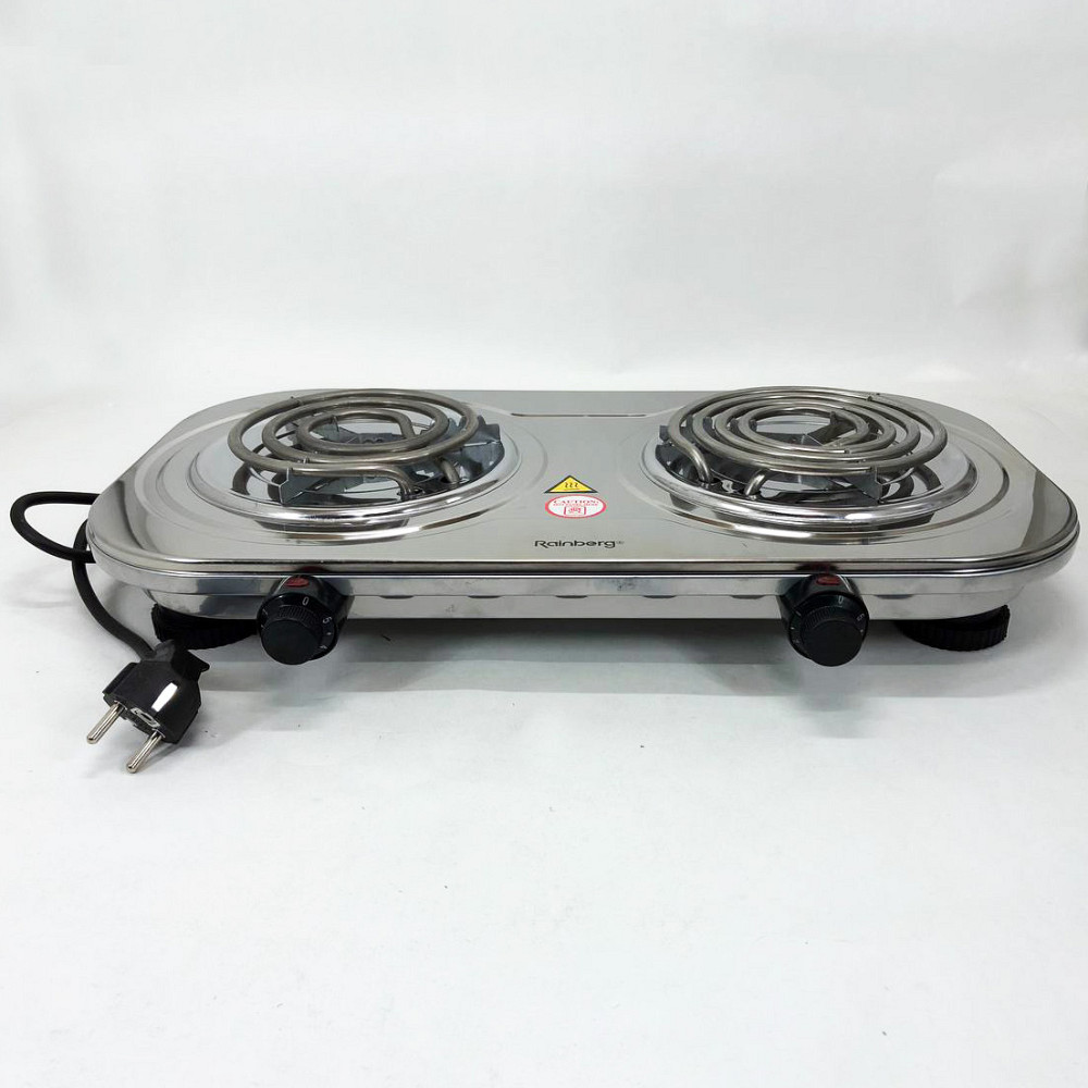 Настільна електроплита Rainberg, Електроплита 2 конфорки, Міні-плита для дому Комфорочна PW-27 Львів - фото 8