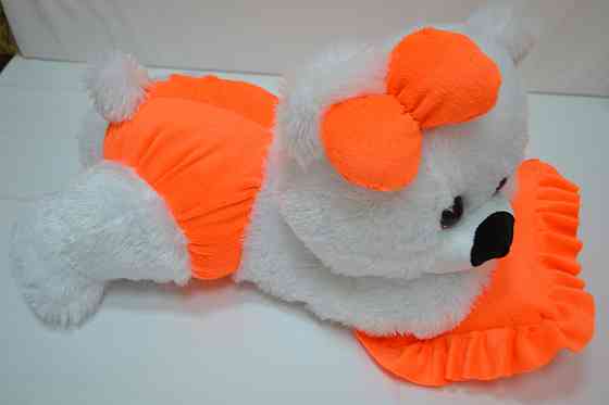 Алина Плюшевая мишка Малышка 45 см Бело-оранжевый Киев