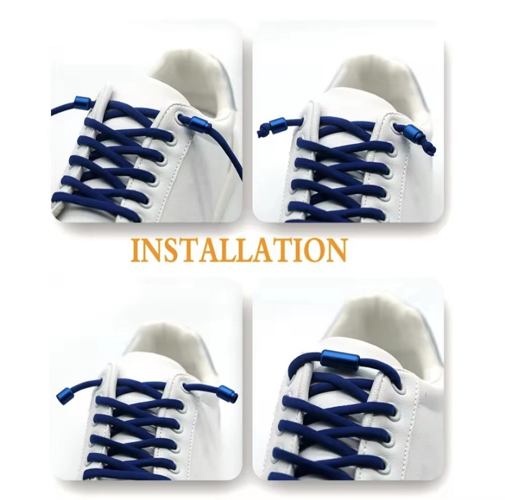 Шнурки еластичні без зав'язок з застібками в один колір Коричневий Сміла - фото 3