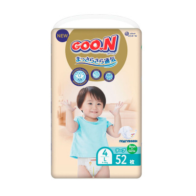 Підгузки GOO.N Premium Soft 9-14 кг Розмір 4 L На липучках 52 шт (F1010101-155) Вінниця - фото 1