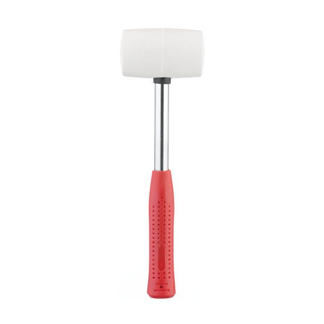 Киянка гумова, 450 г, 50 мм, бiла гума, металева ручка INTERTOOL HT-0227 Киев - изображение 1