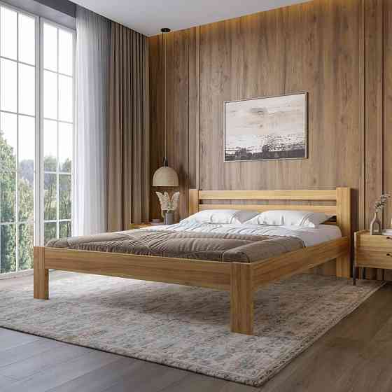 Двоспальне дерев’яне ліжко Mebigrand Баварія Горіх світлий 160х200 см (MBG-14711) Львів