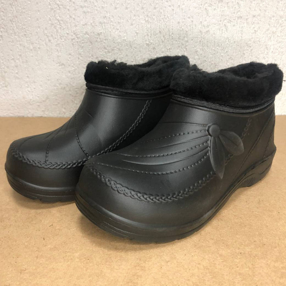 Теплі тапочки чуни, Калоші зимові, Жіночі чорні зимові калоші Жіночі черевики з повсті SF-52 Львів - фото 9