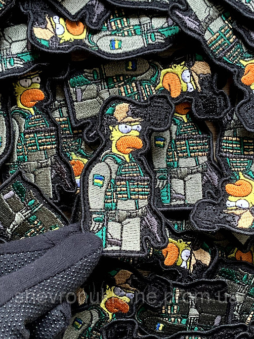 Шеврон Гомер Сімпсон (Форма контурна. На липучці) Розмір 9x5см Київ - фото 5