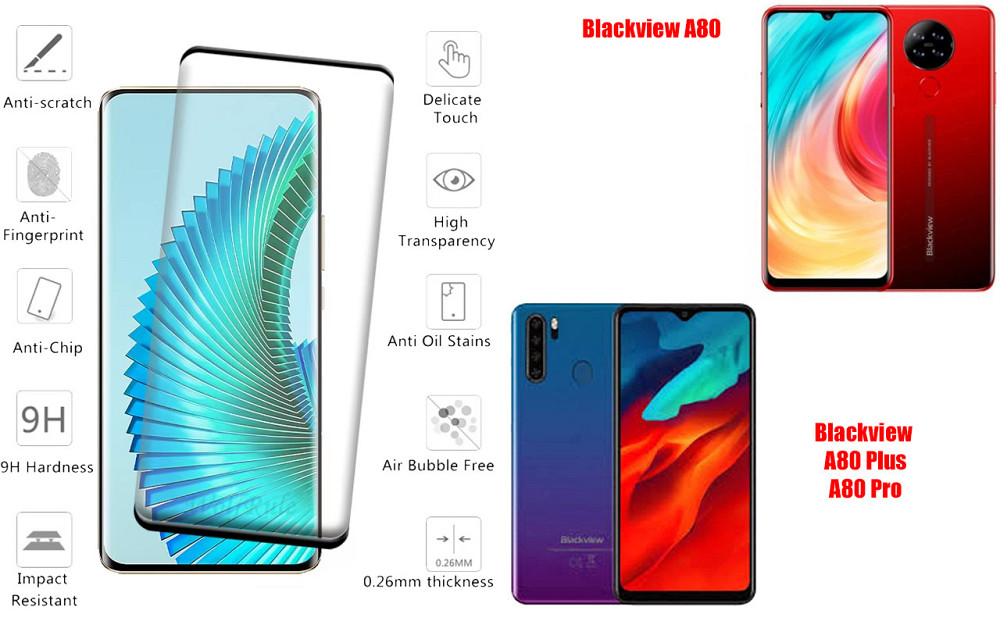 Захисне скло HyperGlass Pro для Blackview A80, A80 Plus, A80 Pro – максимальна чутливість та захист Київ - фото 2