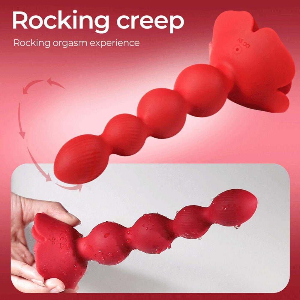 Анальний стимулятор - Rose Rotating Anal Beads Sex Aura Київ - фото 9
