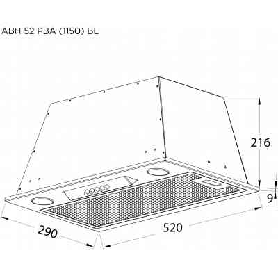 Витяжка кухонна Pyramida ABH 52 PBA (1150) BL Вінниця