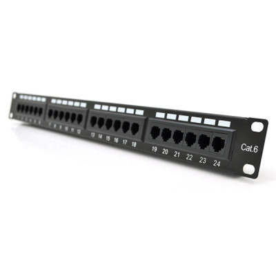 Патч-панель 19&quot; 24хRJ-45 UTP 1U cat.6 Pipo (PP246191U) Вінниця - фото 1