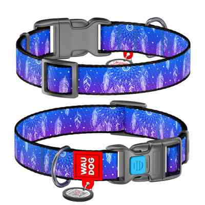 Ошейник для животных WAUDOG Nylon с QR паспортом "Ловец снов" пластиковый фастекс XXL (284-0063) Винница