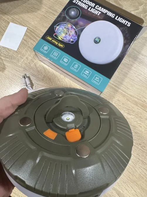 Аккумуляторный фонарь с гирляндой, USB и магнитным креплением / Подвесной фонарь для кемпинга 20м Коломия - фото 5