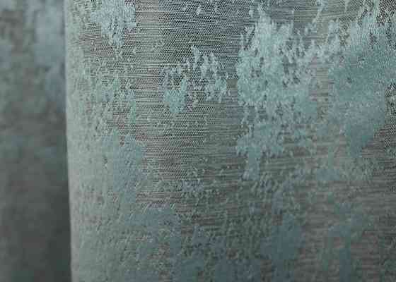 Комплект коротких штор VR-Textil Жакард Sultan XO № 1148ш Жакард Бірюзово-сірий 130х170 см 2 шт (35-0119) Київ