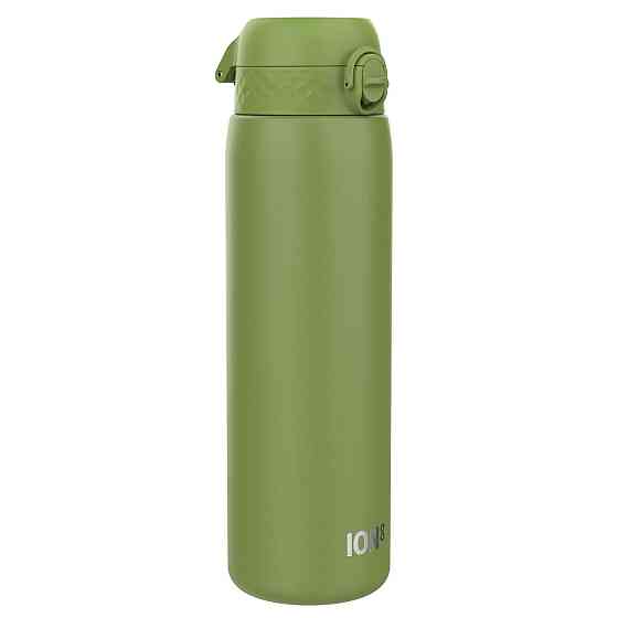 Пляшка для води металева ION8 1200 мл. Stainless Steel , Khaki Green Каменское
