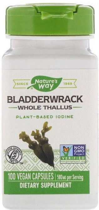 Ламінарія йод Nature's Way Bladderwrack 580 мг 100 капс Київ - фото 1