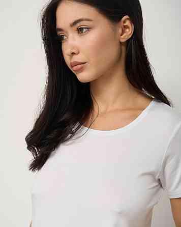 Футболка з віскози жіноча — Білий, Чорний — Ozkan 26976 XL Київ