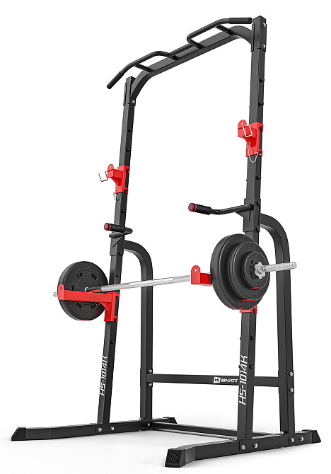 Силова фітнес-станція HS-1014K підлогові турнік і бруси для дому з тримачем для штанги багатофункціональна для всіх типів м'язів Київ - фото 3