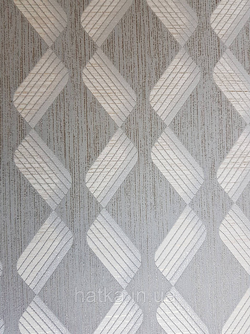 Шпалери метрові вінілові на флізелін Marburg Villa Romana геометрія смужки зигзаг сріблясті на темно сірому Київ - фото 3