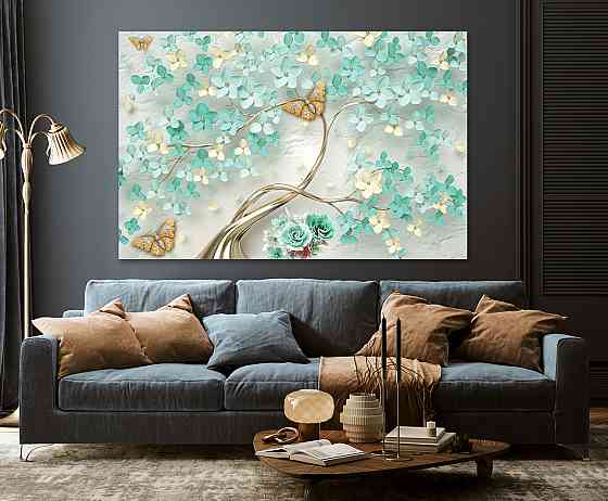 Картина холст в гостиную / спальню  Дерево в квітах     MLP_302 40x80 см Киев