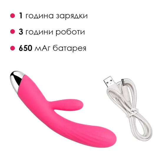 Інтелектуальний вібратор-кролик із підігрівом Svakom Angel Plum Red Львів