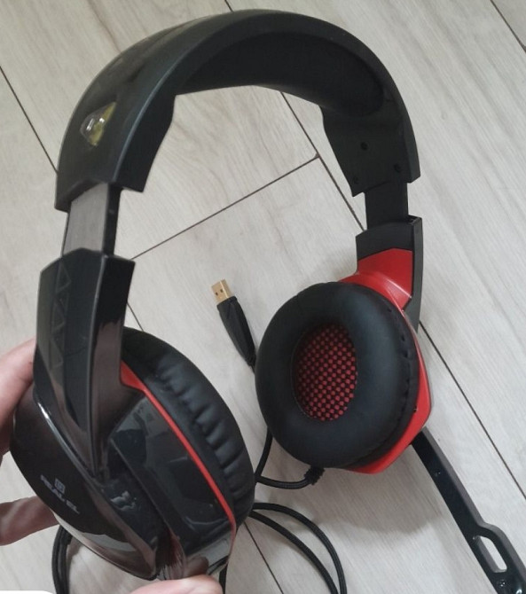 Навушники Real-El GDX-7800 Black-Red 7.1 Virtual ( наушники подсветка) Харків - фото 5
