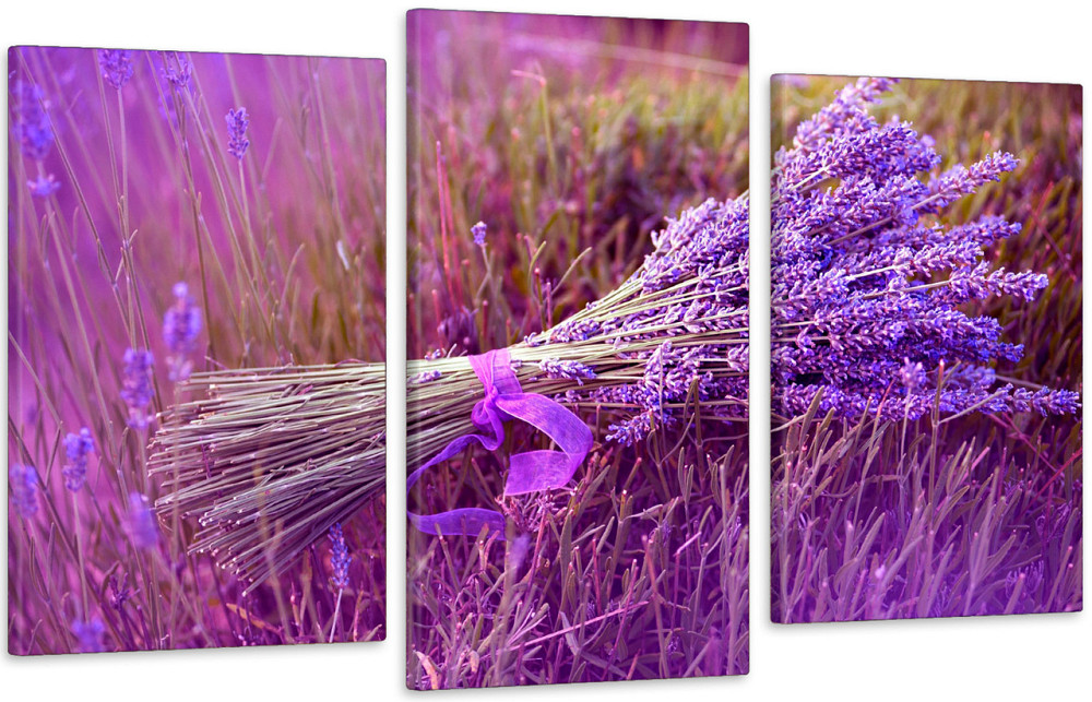 Модульна картина у вітальню/ спальню  Лаванда      Art-555_3 70x130 см Київ - фото 1
