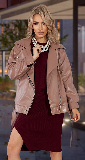 Шкіряна куртка OVERSIZE Київ - фото 5