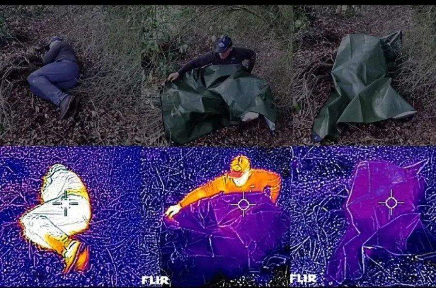 Антипловіззорна ковдра Model Multi 3, захисна накидка від дронів, захищає від тепловізійного спостереження. Одеса - фото 6