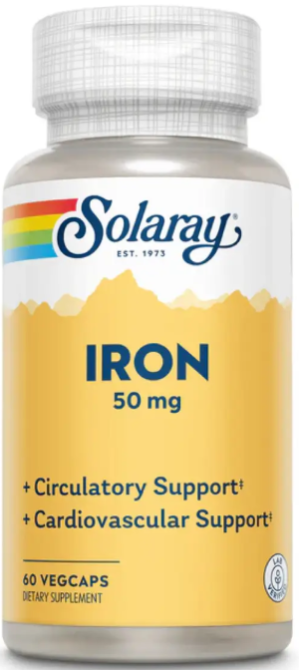 Железо Solaray Iron 50mg 60 раст капс Киев - изображение 3
