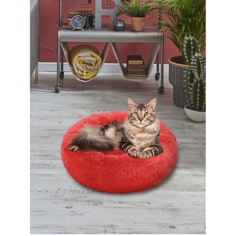Лежанка для кішок та собак «Ворс» S (40см), Червоний Київ - фото 1