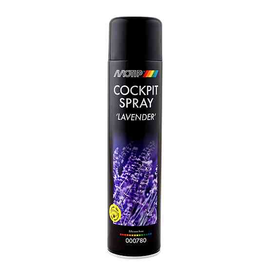 MOTIP Black Line Dashboard Cleaner 600 мл — очищувач панелі приладів аерозольний напівматовий Лаванда 000780 Ковель