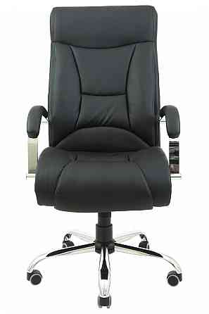 Офісне Крісло Керівника Richman Magistr Шкіра Lux Хром М1 Tilt Чорний Київ