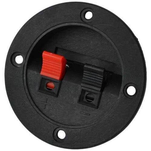 Гнездо колоночное (зажим) 2-х контактное на круглой панели, диаметр 65мм Полтава - изображение 1