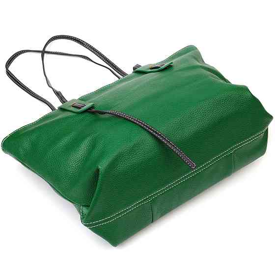 Сумка для женщин вместительная из натуральной кожи 22119 Vintage Черная Киев