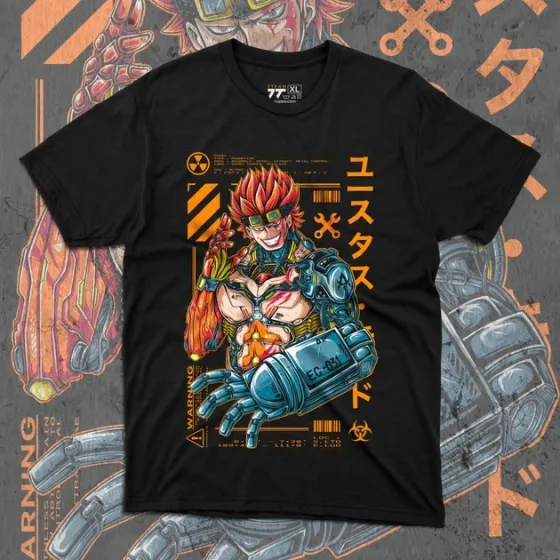 Футболка чоловіча з  принтом Ван Пис Кібер Юстасс Кид Розмір 48 Anime00Розмір 48 Дніпро