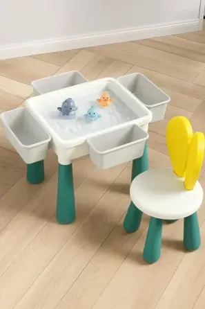 Многофункциональный, детский игровой стол – трансформер с конструктором и стульчиком / Развивающий стол для детей Коломыя