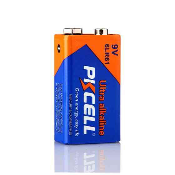 Батарейка щелочная PKCELL 9V/6LR61, крона, 1 штука shrink цена за shrink, Q24 Полтава