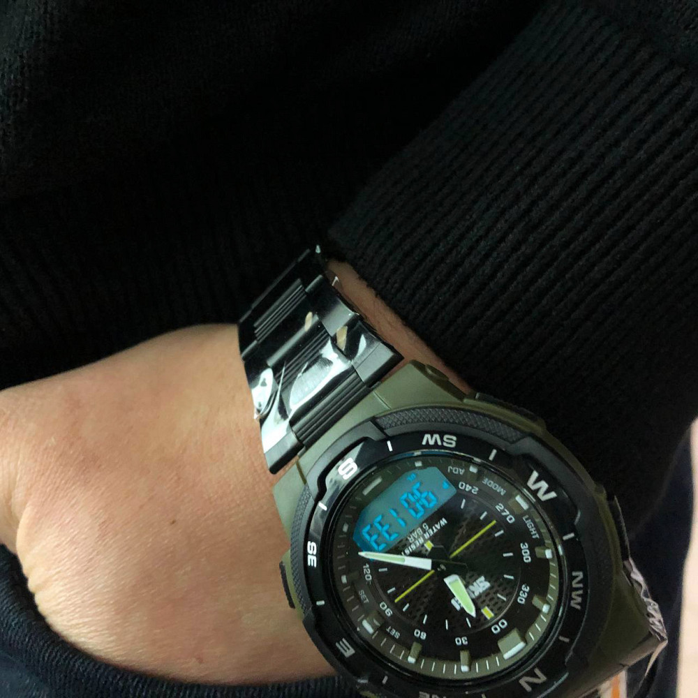 Спортивні чоловічі годинники зручні SKMEI 1370AG, Годинники для активних військових LI-82 Львів - фото 13