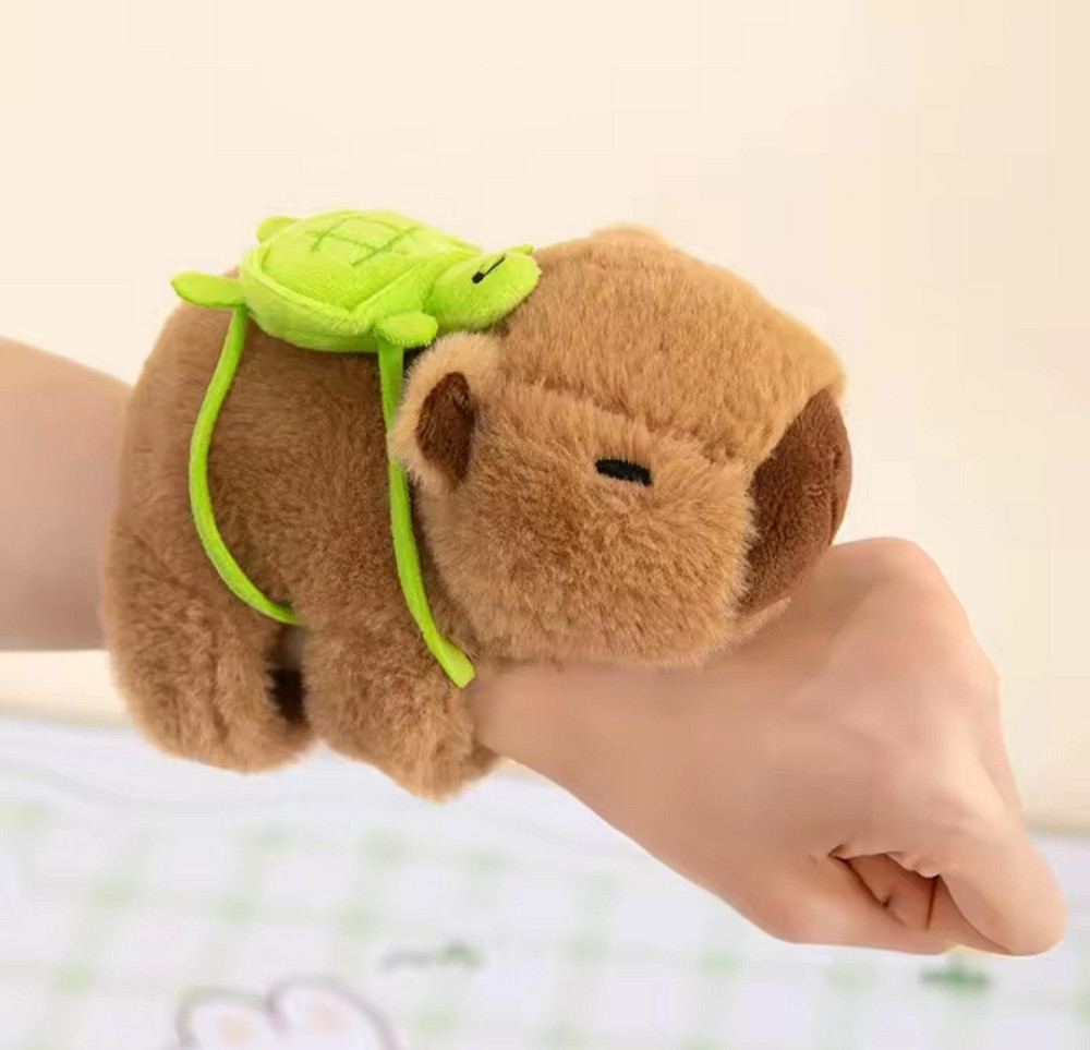 М'яка плюшева іграшка на руку Капібара 18 на 12 см коричневий Київ - фото 1