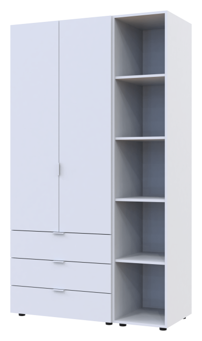 Комплект шаф для одягу Doros Гелар (2 шт.) 115,7х49,5х203,4 см Білий (DRS-011176) Дніпро - фото 1